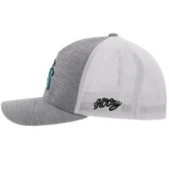 HOOey "Golf" Grey/White Flexfit Hat -HOOey Shop 2216GYWH05