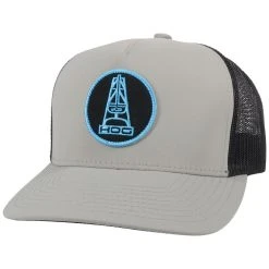 HOOey "Rose" Hat, Grey/Black