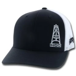 HOOey "HOG" Black/White Hat