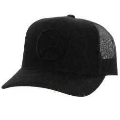 HOOey "Strap" Youth Roughy Black Hat