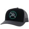 HOOey "Strap" Roughy Black/Grey Hat -HOOey Shop 4031T BKGY02