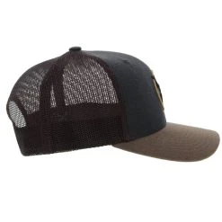 HOOey "Strap" Charcoal/ Brown W/Roughy Circle Patch Hat -HOOey Shop 4031T CHBR13