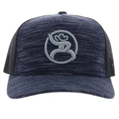 HOOey "Roughy 2.0" Navy/Black W/Grey Circle Logo Hat -HOOey Shop 4031T NVBK01