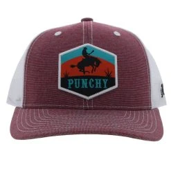 HOOey "Punchy" Maroon/White Hat -HOOey Shop 5027T MAWH01