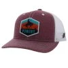 HOOey Youth "Punchy" Maroon/White Hat