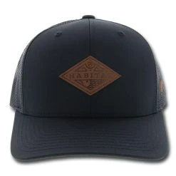 HOOey "Graphite" Black Hat -HOOey Shop 6007T BKfront 59380.1550308816.1280.1280