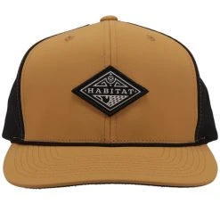 HOOey "Graphite" Tan/Black W/black & White Diamond Patch Hat -HOOey Shop 6011T TNBK01 1