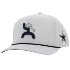 HOOey "Dallas Cowboys" Cowboy Golf Hat White W/Cowboys Logo