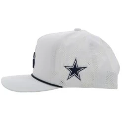 HOOey "Dallas Cowboys" Cowboy Golf Hat White W/Cowboys Logo -HOOey Shop DC23 09 A05
