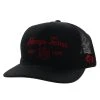 HOOey American Made "Lone Star" Always Texan Black /Red Trucker Hat -HOOey Shop LS019T BK02