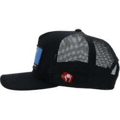 HOOey Wright Brothers Hat Black W/red & Blue Patch -HOOey Shop WB005 2